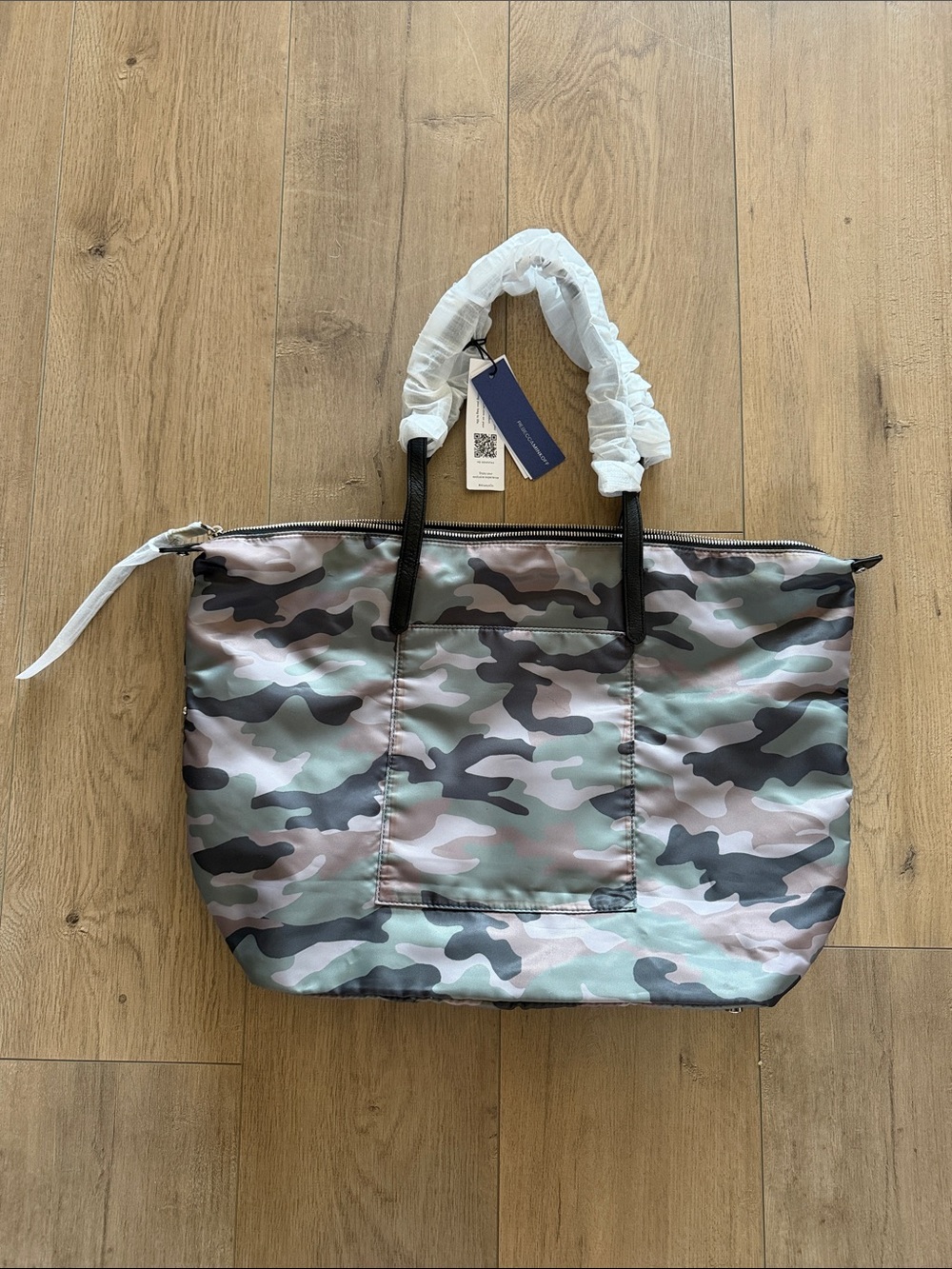 NEW Rebecca Minkoff Camo Washed Nylon Tote Bag - Green Camo - Picture 5 of 14